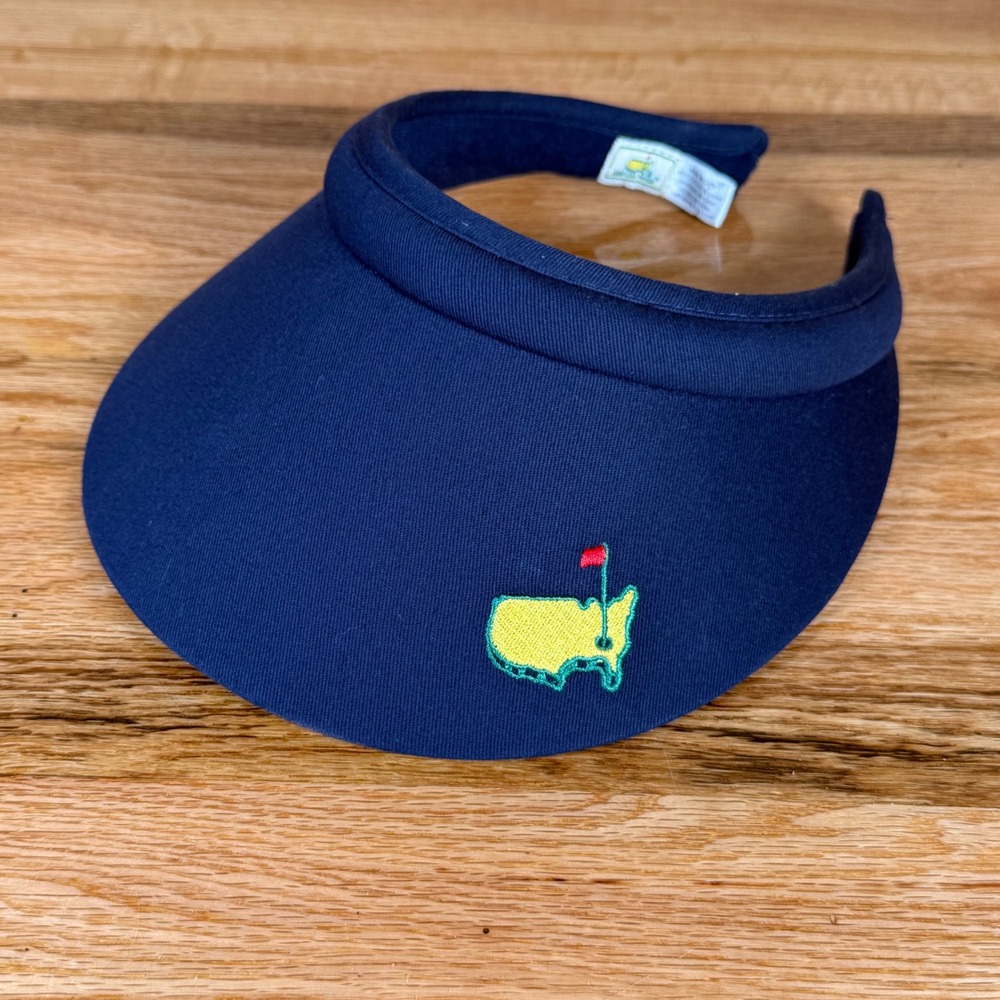 American Needle Masters Golf Tournament Navy Blue Clip On Sun Visor Hat